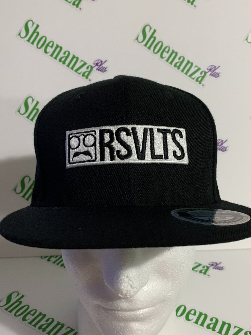 RSVLTS Hat The Brick Logo Teddy League Snapback Regular Crown Black White Cap